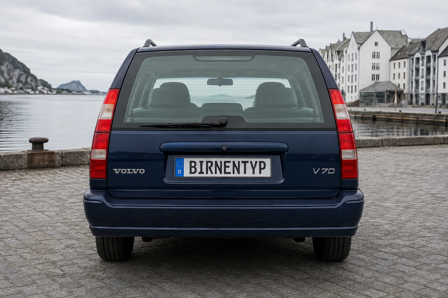 Heck-Ansicht des Volvo V70 1 (mit KI erzeugt)