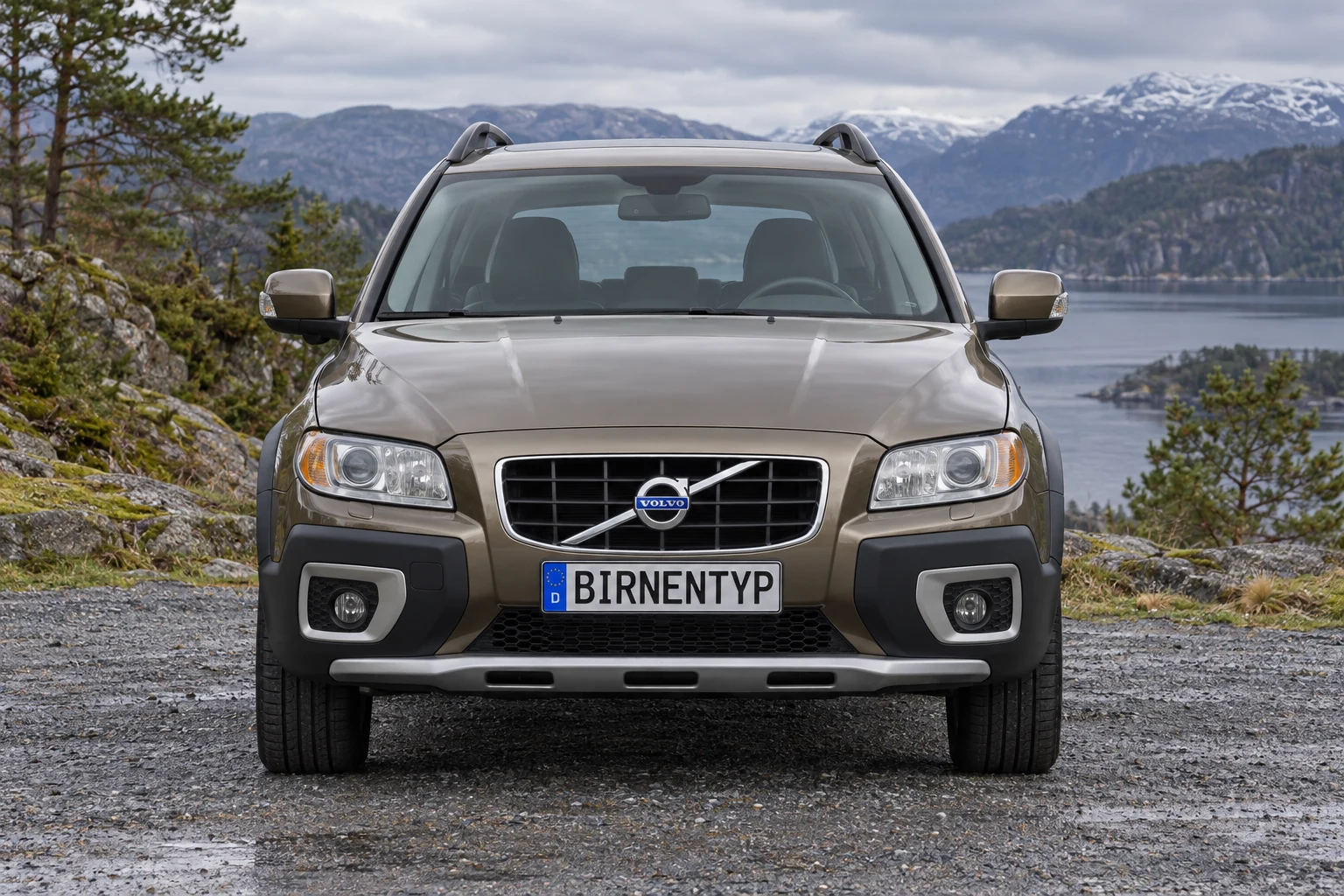 Frontansicht des Volvo V70 3 (Kombi Allroad (XC70 Cross Country)) (mit KI erzeugt)