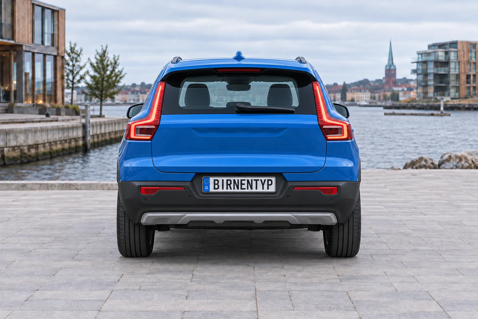Heck-Ansicht des Volvo XC40/EX40 1 (mit KI erzeugt)