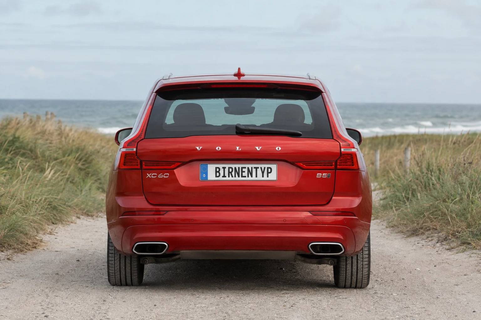 Heck-Ansicht des Volvo XC60 2 (mit KI erzeugt)