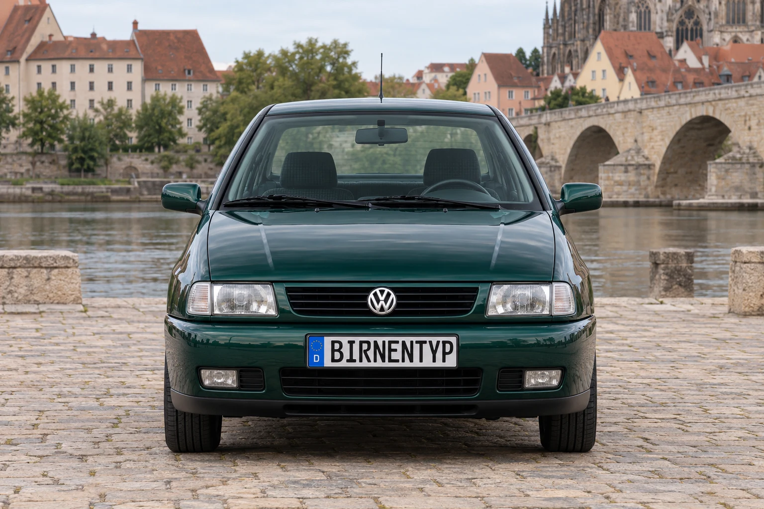 Frontansicht des VW Polo 3 (Classic (Limousine)) (mit KI erzeugt)