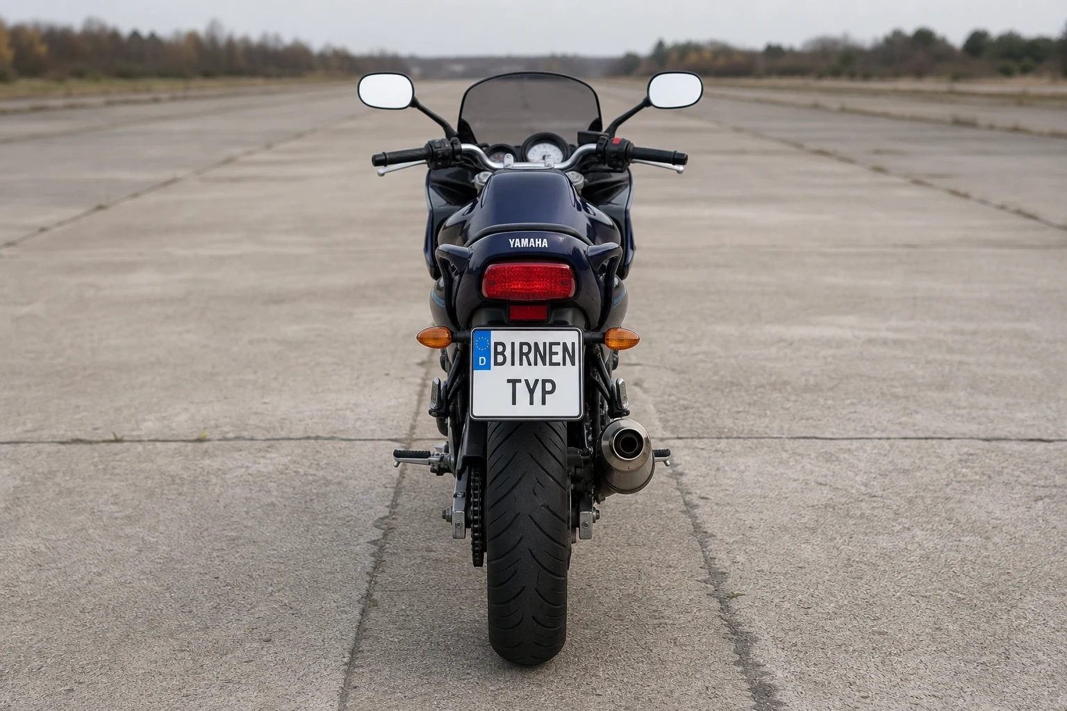 Heck-Ansicht der Yamaha FZ6 Fazer & FZ8 Fazer (mit KI erzeugt)