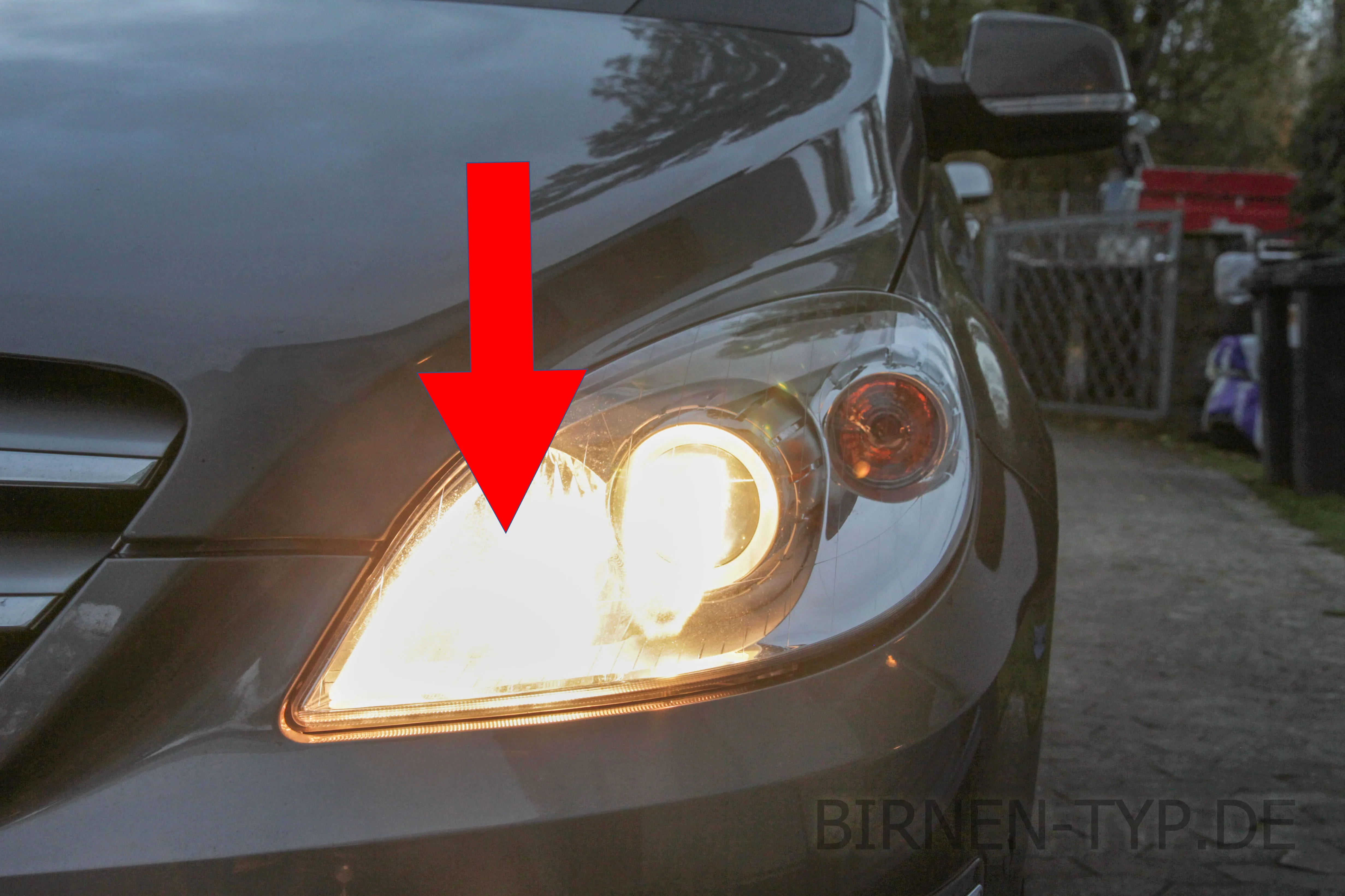 Liste mit allen Birnen für die Mercedes Benz B-Klasse, (1. Gen., Typ
