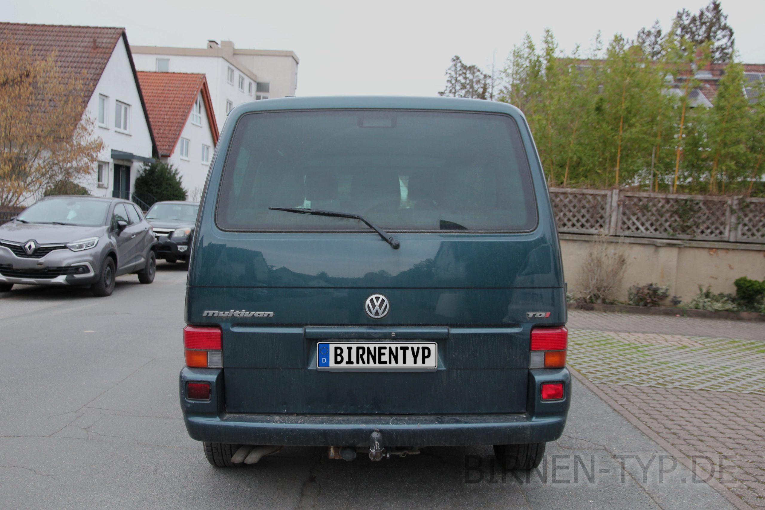 Heck-Ansicht des Volkswagen VW T4 1 (Modell alle 70, 7D) 1990 - 2003 hinten