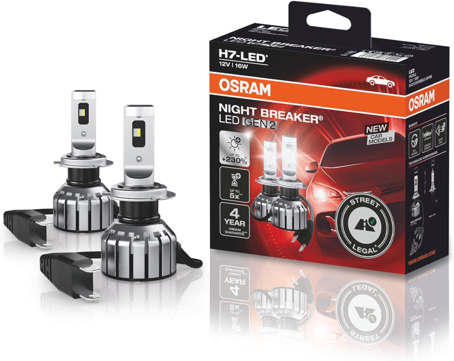 OSRAM NIGHT BREAKER LED H7 GEN 2 G2 Fern- und Abblendlicht mit Straßenzulassung