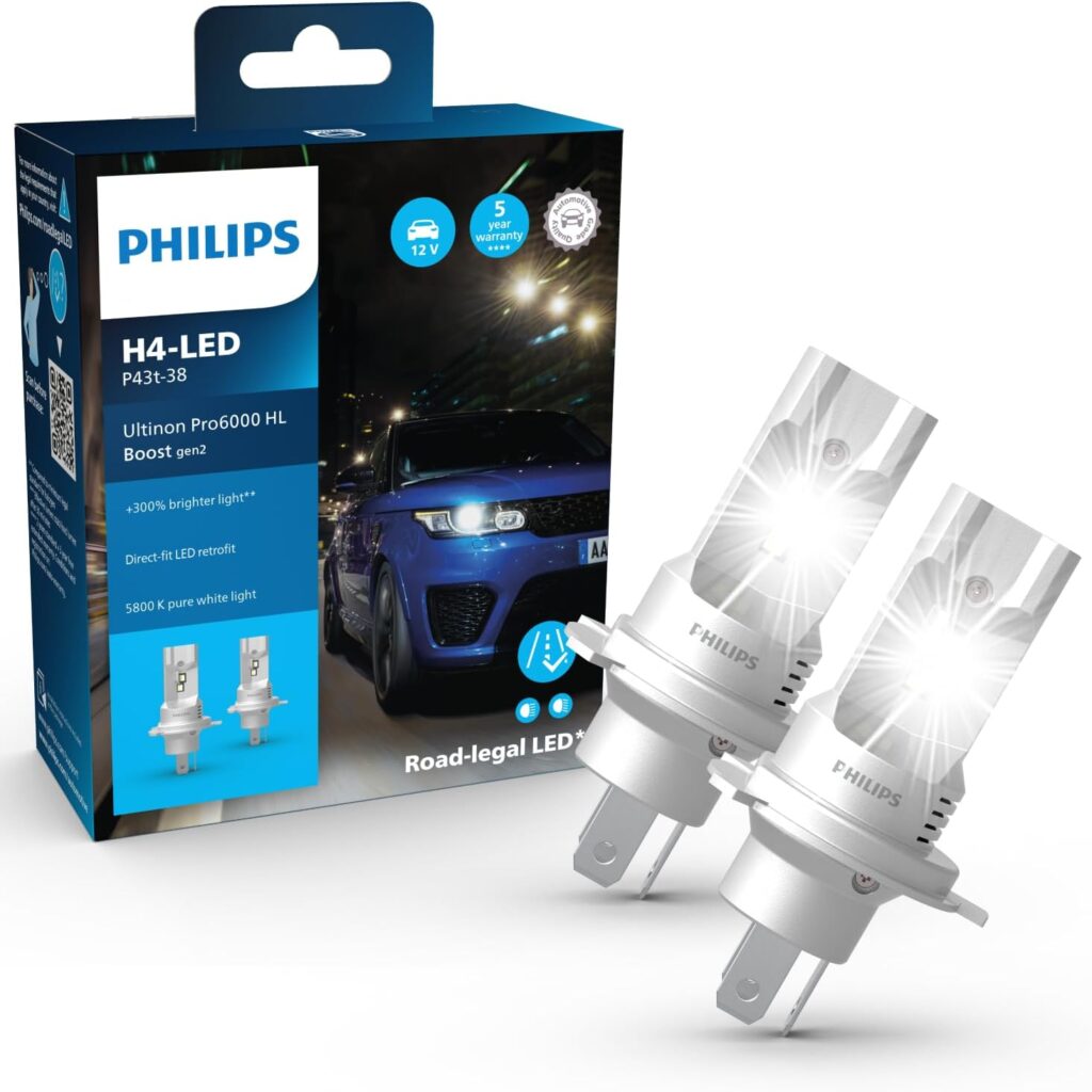 H4 LED direct fit neueste Generation von Philips Freigabe auch für Dein Fahrzeug